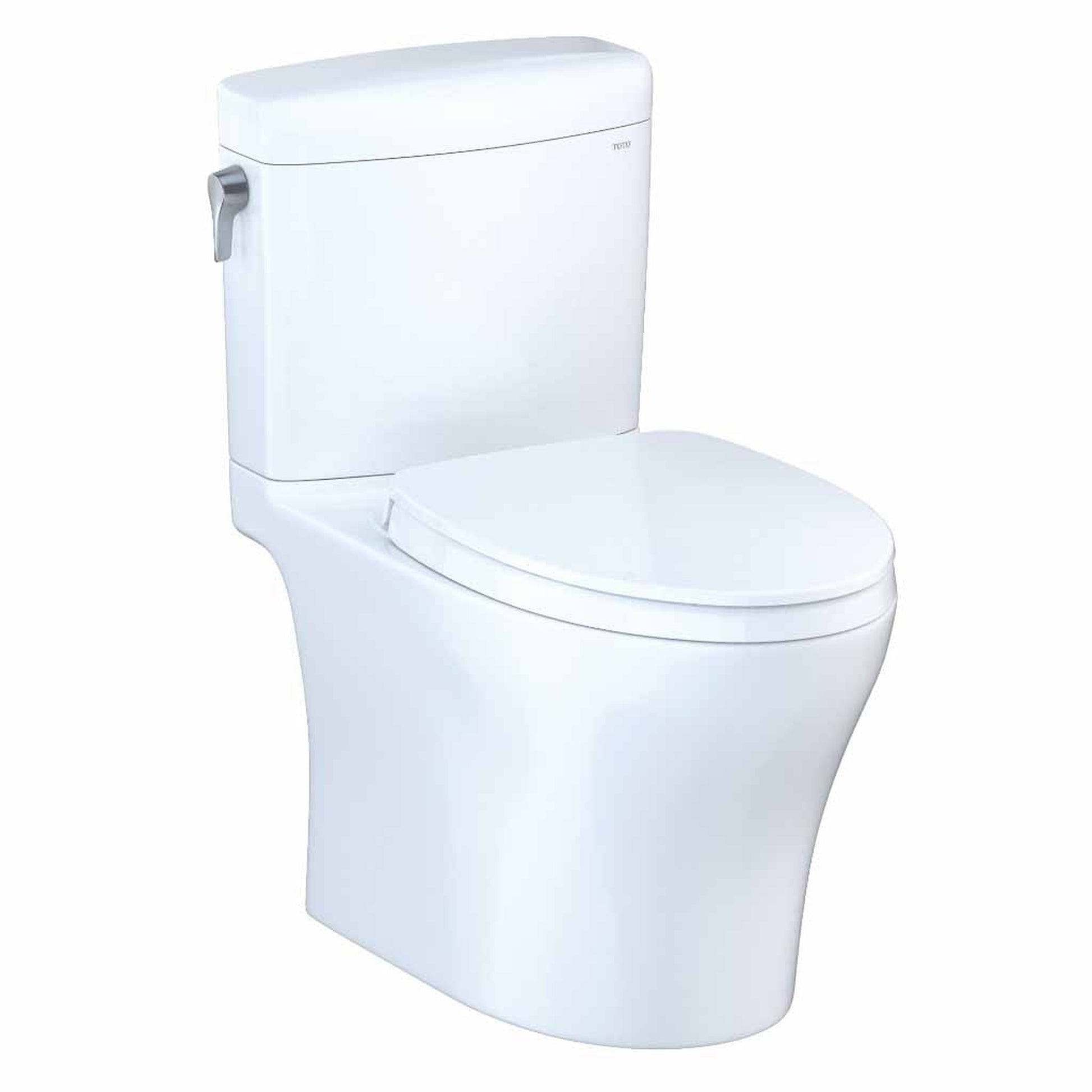 TOTO Aquia IV Cube Cotton White 1.0 GPF & 0.8 GPF Dual-Flush Two-Piece Elongated Toilet With WASHLET+ Connection - SoftClose Seat Included