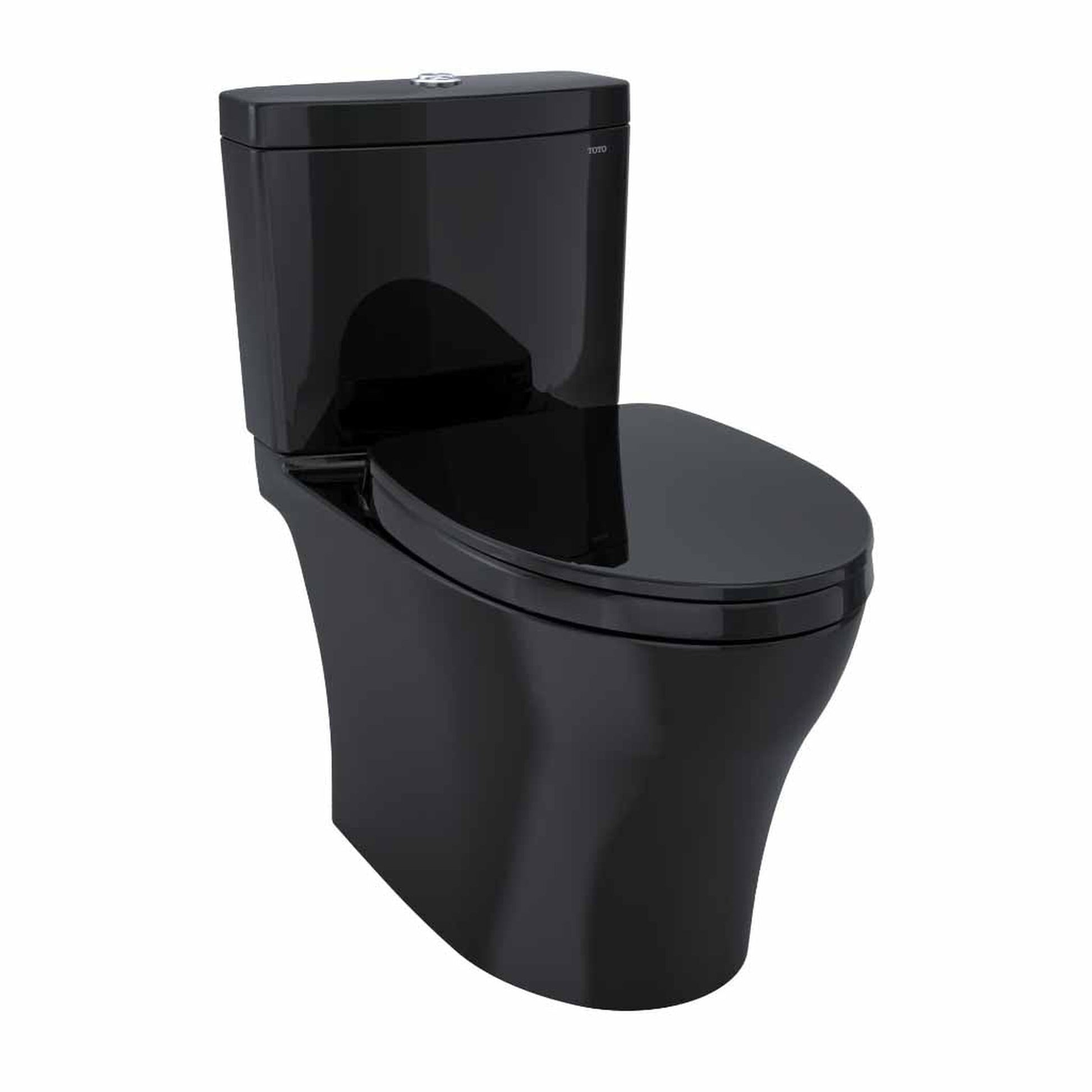 TOTO Aquia IV Ebony 1.0 GPF & 0.8 GPF Dual-Flush Two-Piece Elongated Toilet With WASHLET+ Connection - SoftClose Seat Included