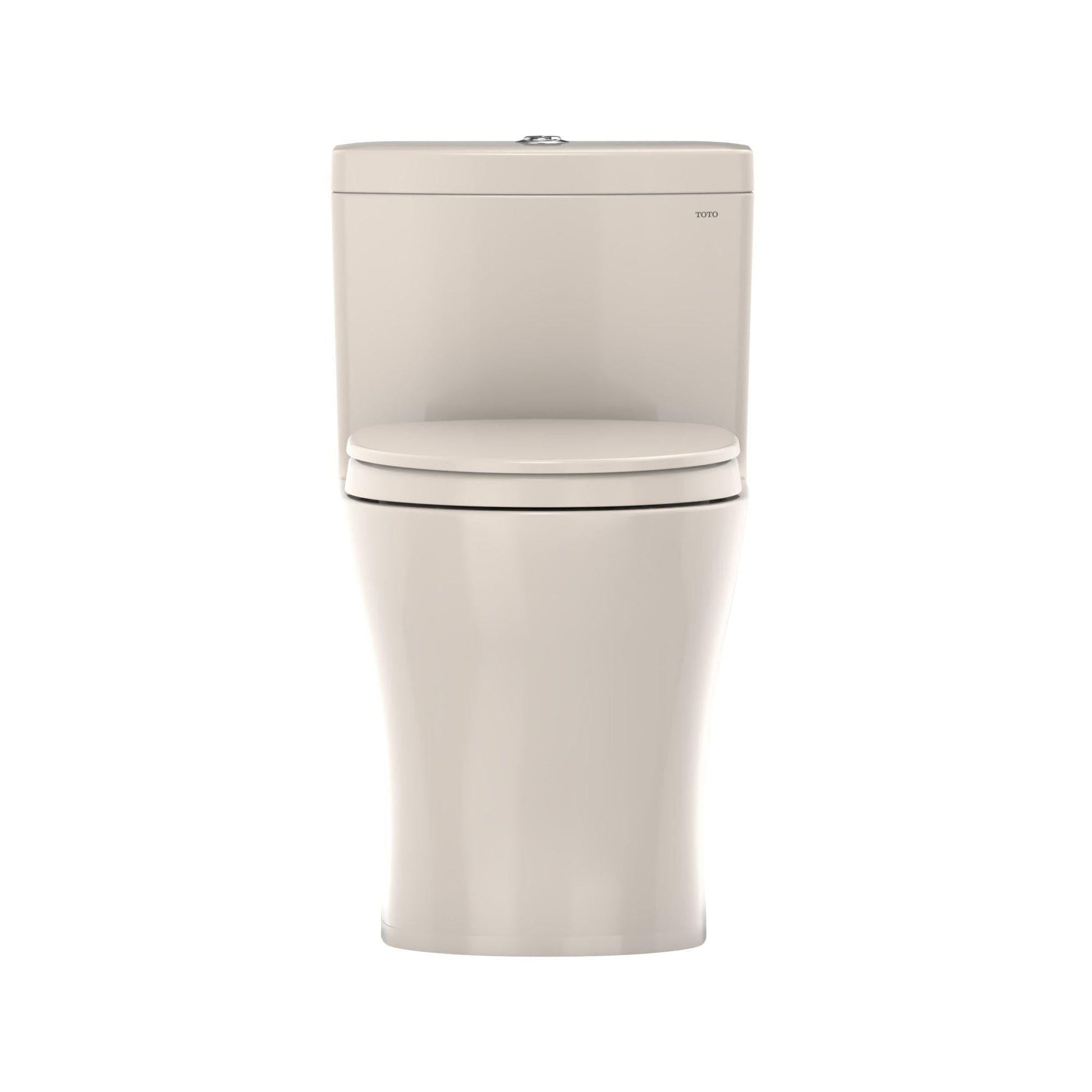 TOTO Aquia IV Sedona Beige One-Piece 0.8 GPF & 1.0 GPF Dual-Flush Elongated Toilet With WASHLET+ Connection - Seat Included