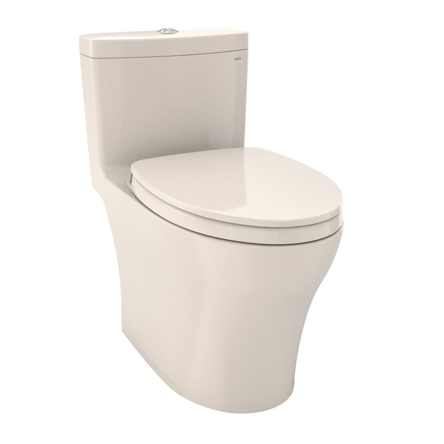 TOTO Aquia IV Sedona Beige One-Piece 0.8 GPF & 1.28 GPF Dual-Flush Elongated Toilet With WASHLET+ Connection - Seat Included