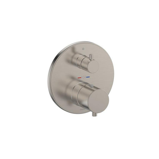 TOTO Brushed Nickel Round Thermostatic Mixing Valve With 2-Way Diverter Trim