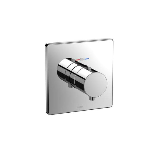 TOTO Brushed Nickel Square Thermostatic Mixing Valve Trim