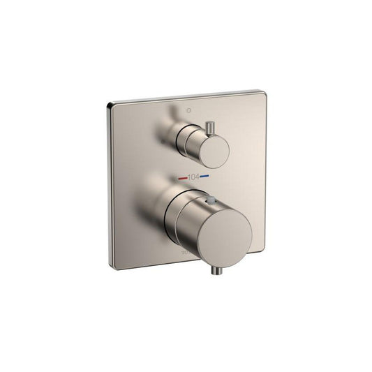 TOTO Brushed Nickel Square Thermostatic Mixing Valve With 2-Way Diverter Trim