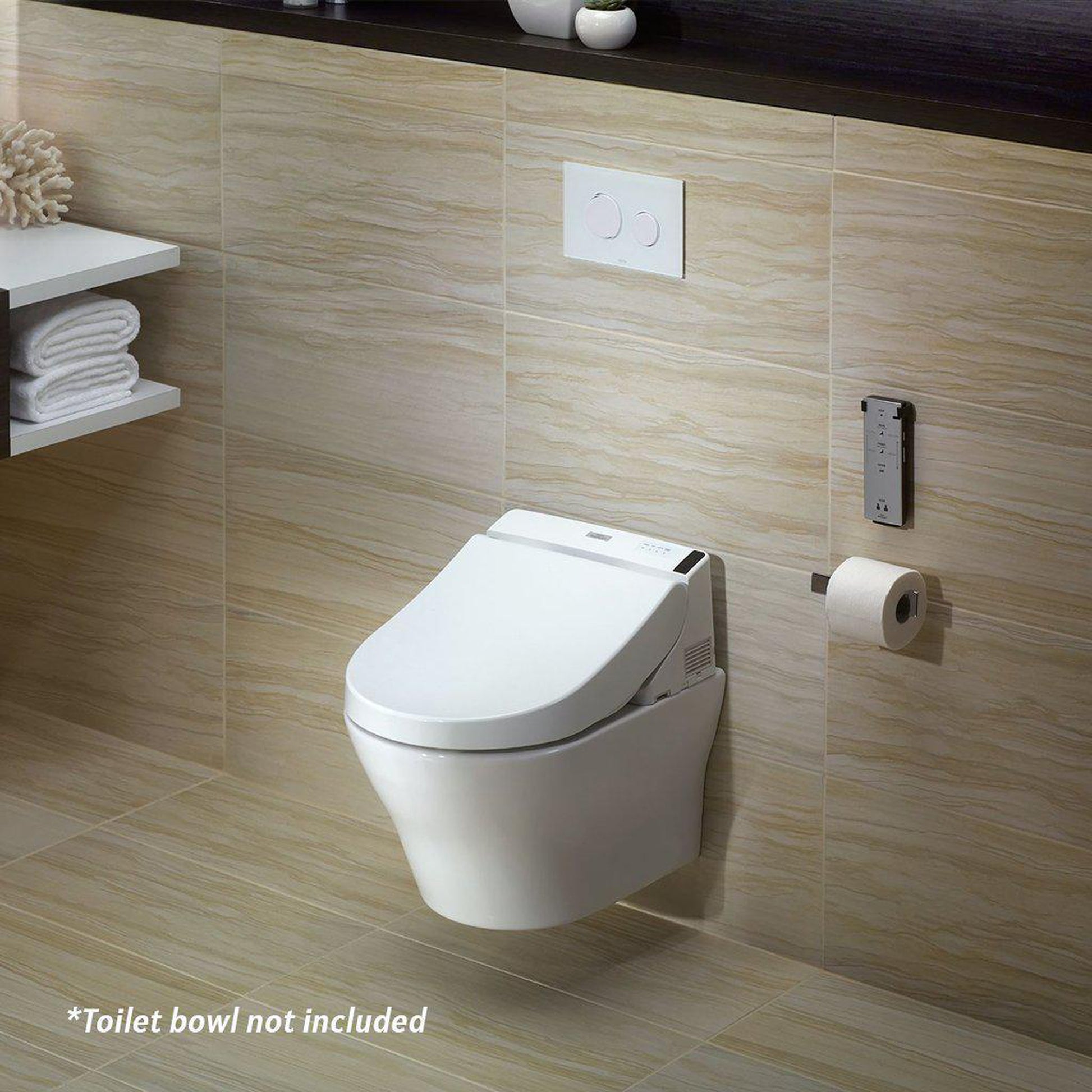 TOTO C200 Washlet+ Cotton White D-Shape Electronic Toilet Bidet Seat