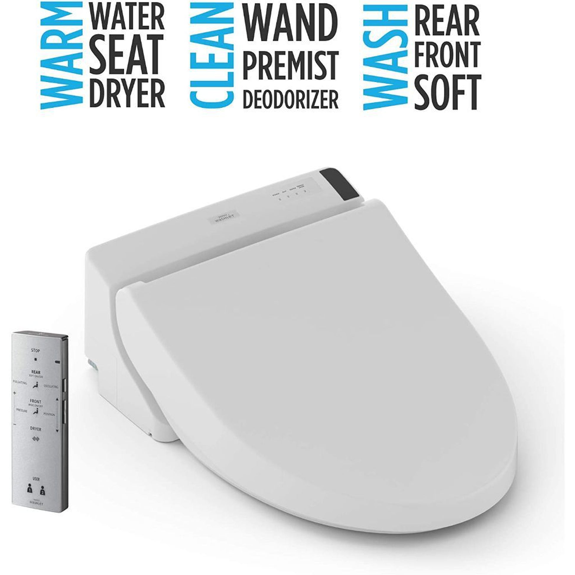 TOTO C200 Washlet Cotton White Electronic Round Toilet Bidet Seat