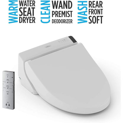 TOTO C200 Washlet Cotton White Electronic Round Toilet Bidet Seat