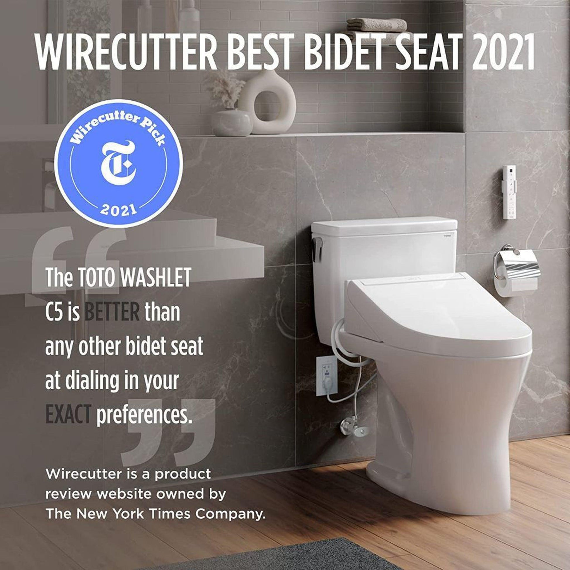 TOTO C5 Washlet+ Cotton White Electronic Elongated Toilet Bidet Seat