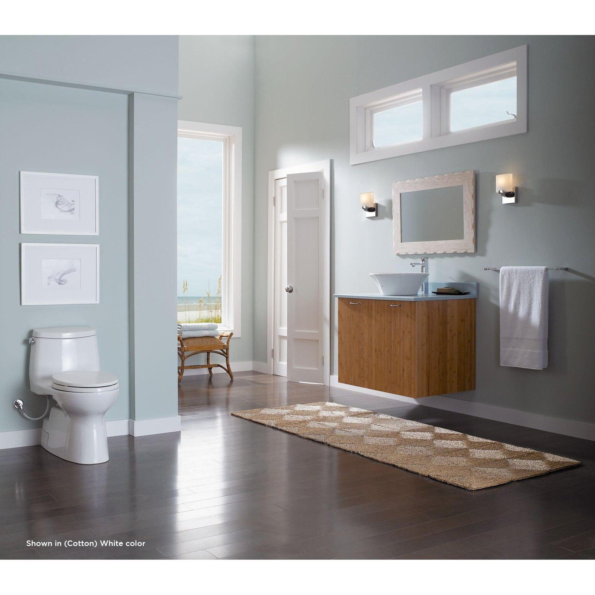 TOTO Carlyle II Bone One-Piece 1.28 GPF Elongated Toilet With WASHLET+ Connection - SoftClose Seat Included