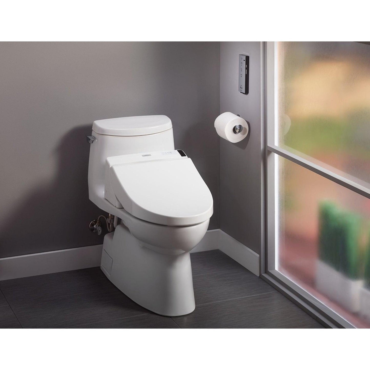 TOTO Carlyle II Cotton White 1 GPF One-Piece Elongated Toilet With WASHLET+ C200