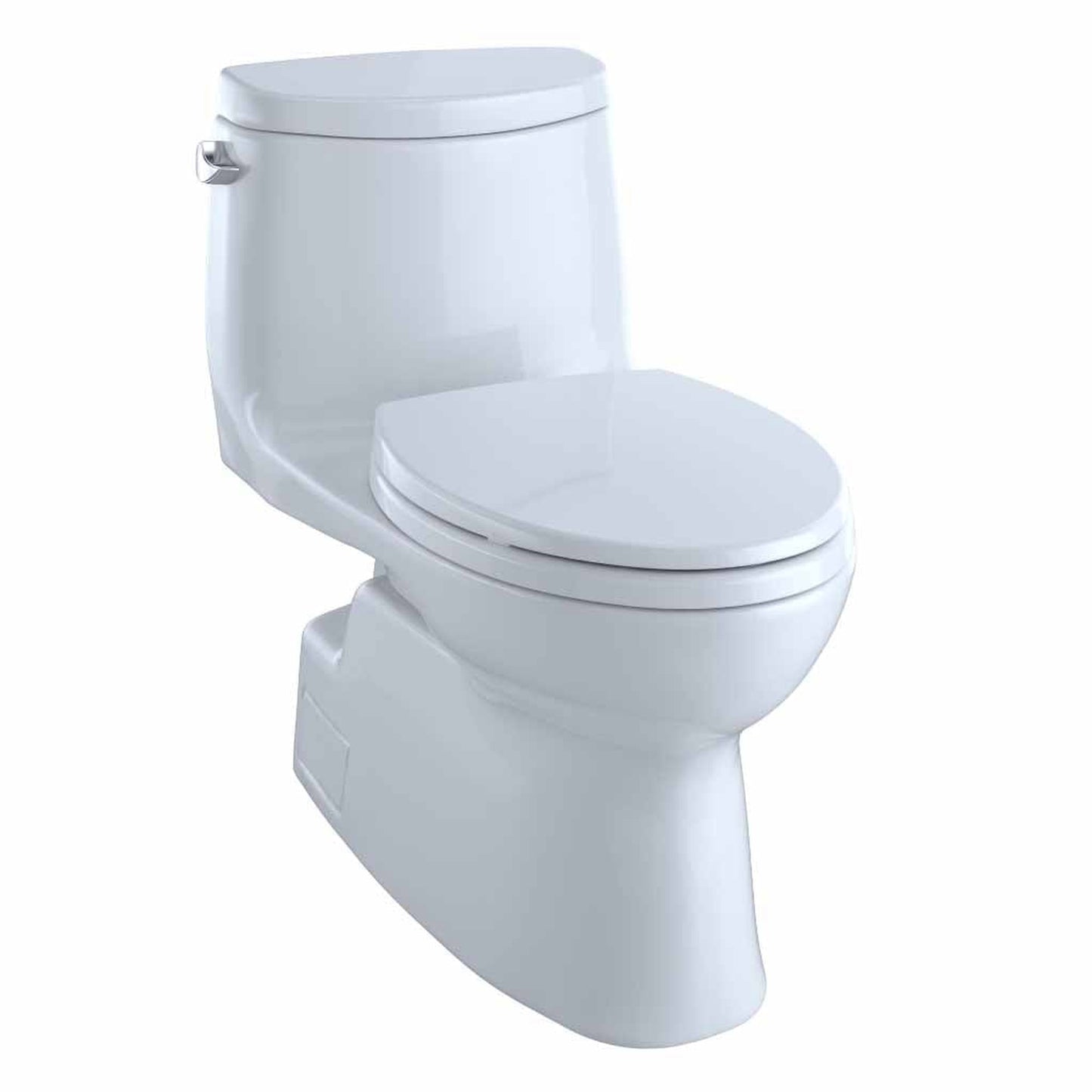 TOTO Carlyle II Cotton White One-Piece 1.28 GPF Elongated Toilet - SoftClose Seat Included (Left Hand Lever)