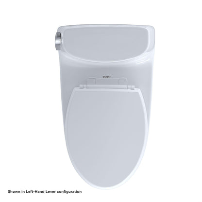 TOTO Carlyle II Cotton White One-Piece 1.28 GPF Elongated Toilet - SoftClose Seat Included (Right Hand Lever)