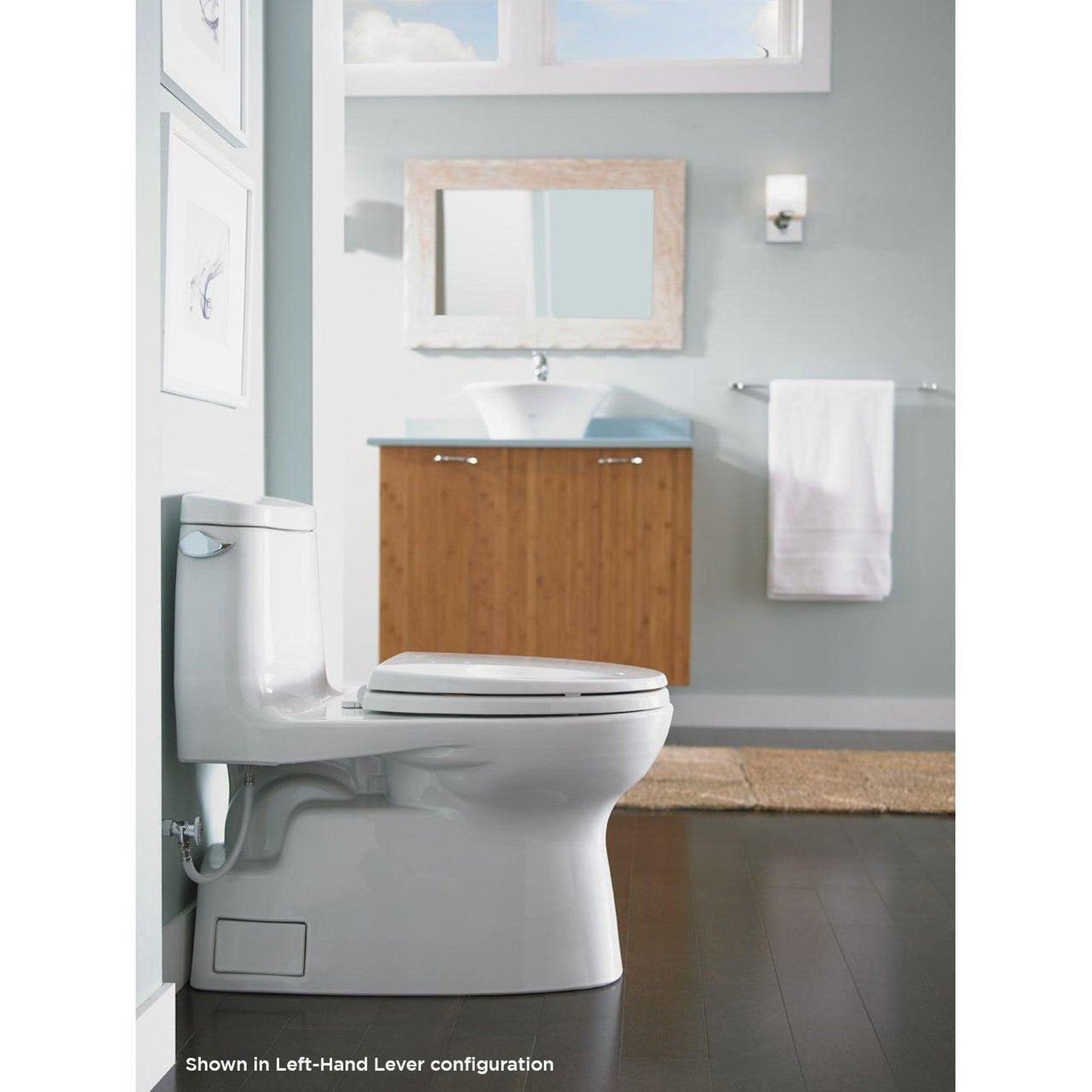 TOTO Carlyle II Cotton White One-Piece 1.28 GPF Elongated Toilet - SoftClose Seat Included (Right Hand Lever)