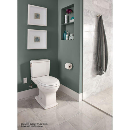 TOTO Conelly Cotton White 1.28 GPF and 0.9 GPF Dual-Flush Two-Piece Elongated Toilet Bowl - Left Hand Lever