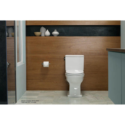 TOTO Conelly Cotton White 1.28 GPF and 0.9 GPF Dual-Flush Two-Piece Elongated Toilet Bowl - Left Hand Lever