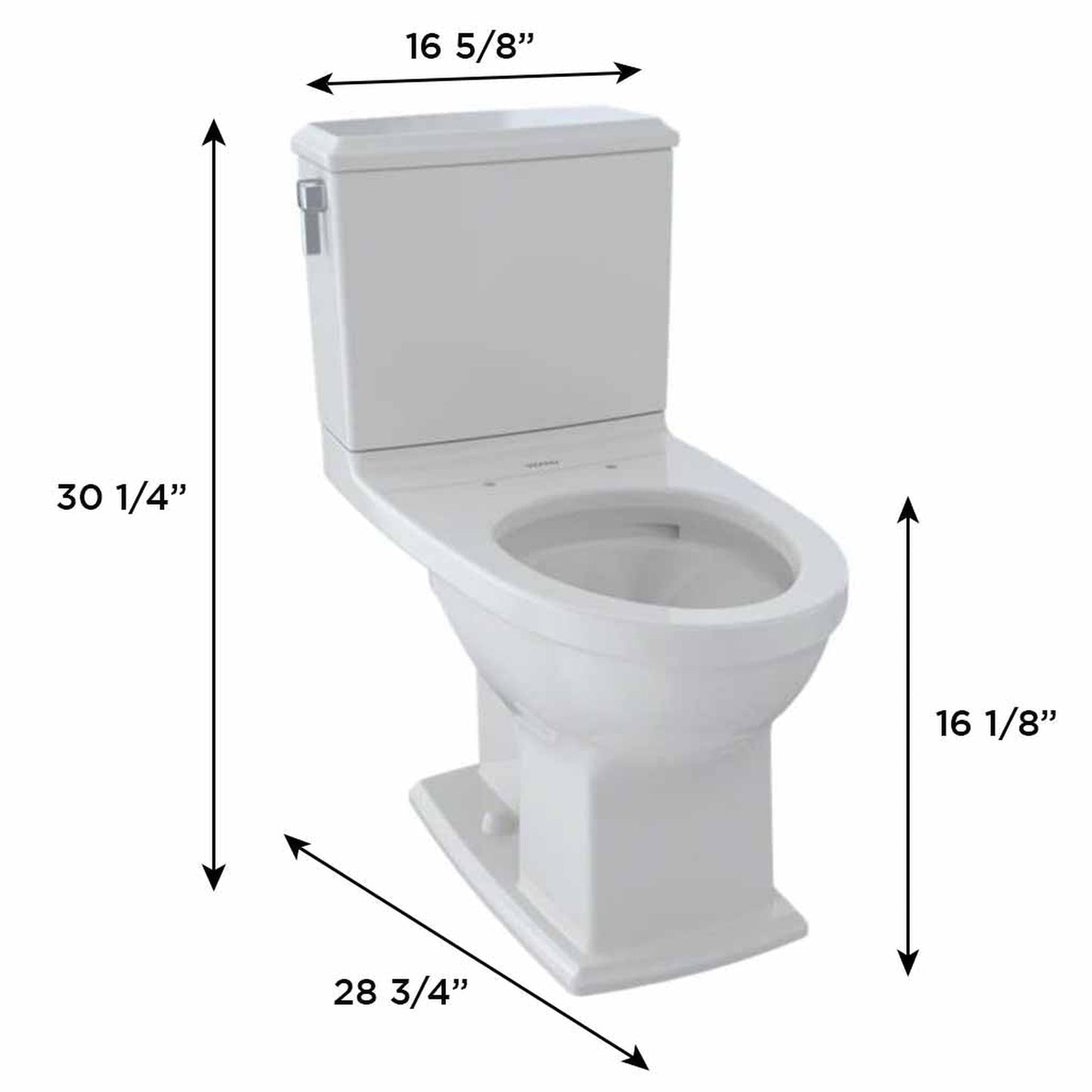 TOTO Connelly Colonial White 1.28 GPF and 0.9 GPF Dual-Flush Two-Piece Elongated Toilet Bowl