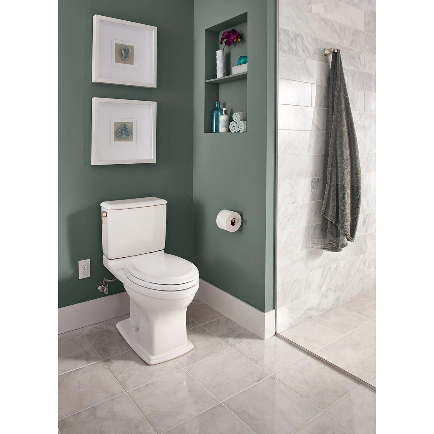 TOTO Connelly Cotton White 1.28 GPF and 0.9 GPF Dual-Flush Elongated Chair Height Two-Piece Toilet With WASHLET+ Connection - SoftClose Seat Included