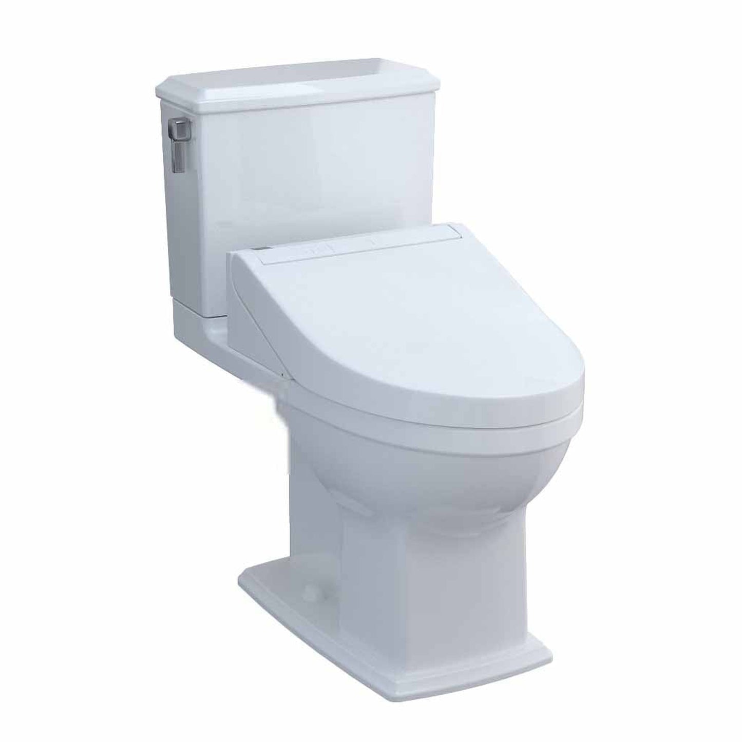 TOTO Connelly Cotton White 1.28 GPF and 0.9 GPF Dual-Flush Elongated Two-Piece Toilet With WASHLET+ C5