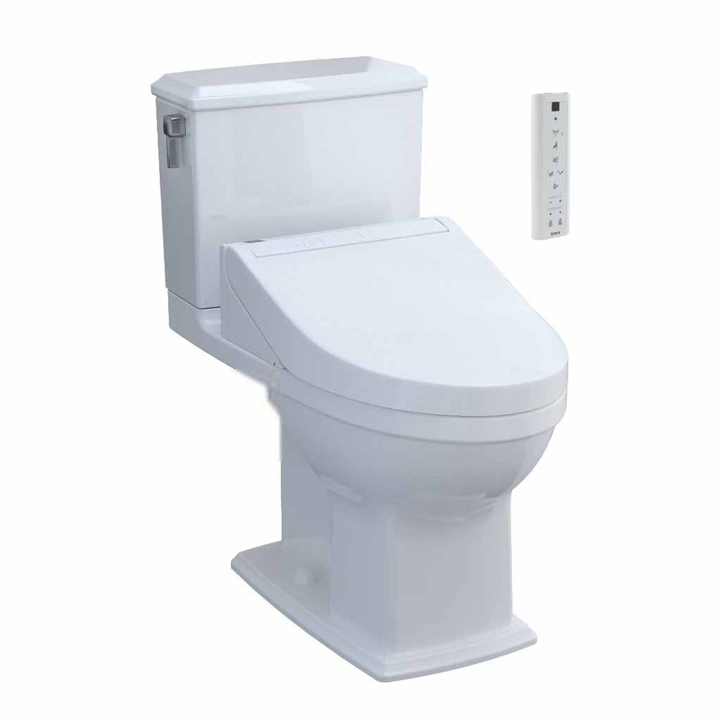 TOTO Connelly Cotton White 1.28 GPF and 0.9 GPF Dual-Flush Elongated Two-Piece Toilet With WASHLET+ C5