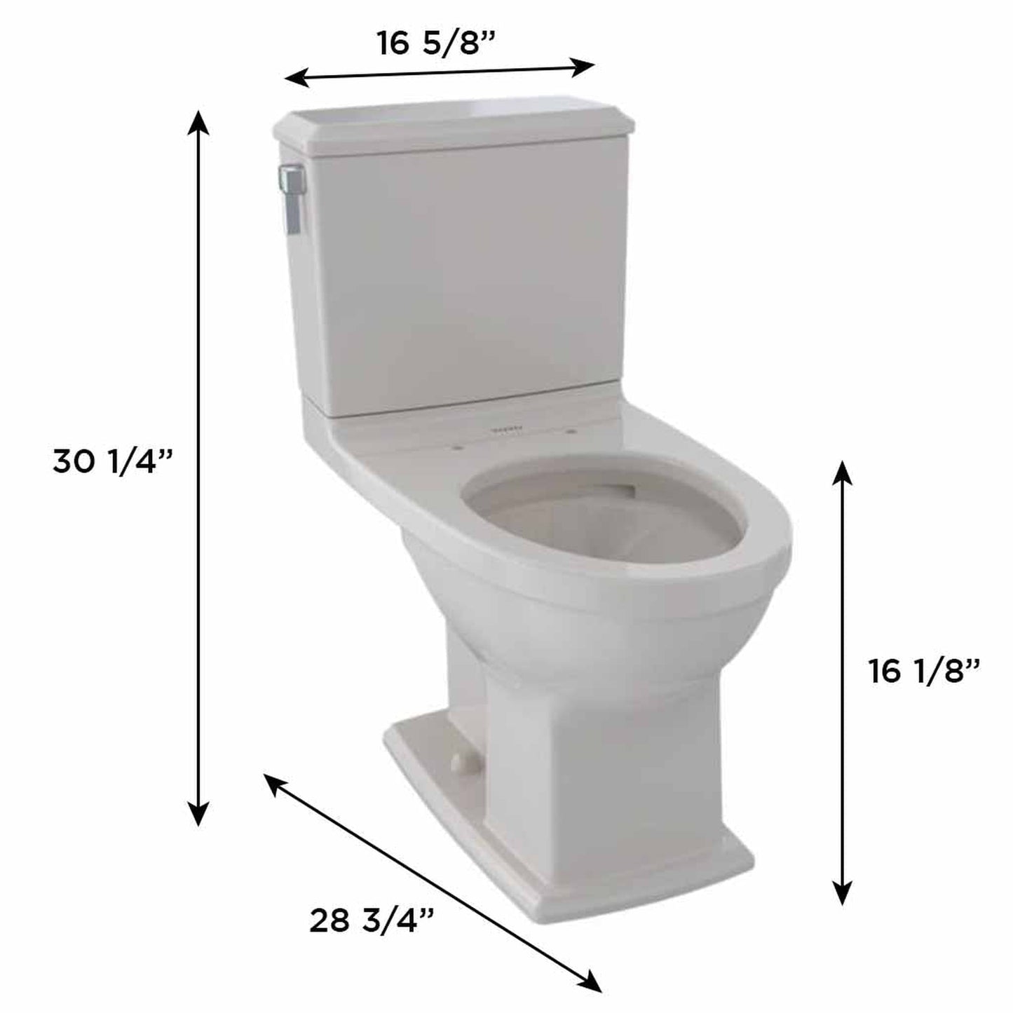 TOTO Connelly Sedona Beige 1.28 GPF and 0.9 GPF Dual-Flush Two-Piece Elongated Toilet Bowl