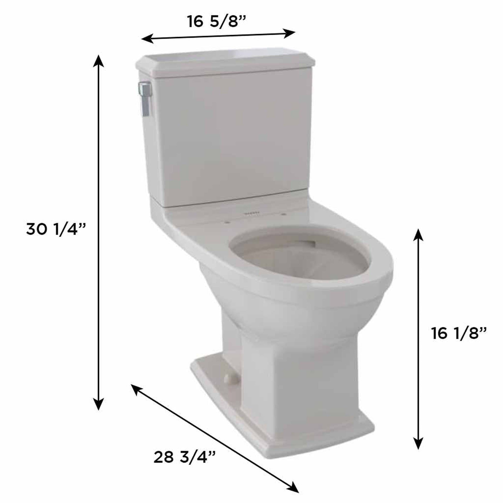 TOTO Connelly Sedona Beige 1.28 GPF and 0.9 GPF Dual-Flush Two-Piece Elongated Toilet Bowl