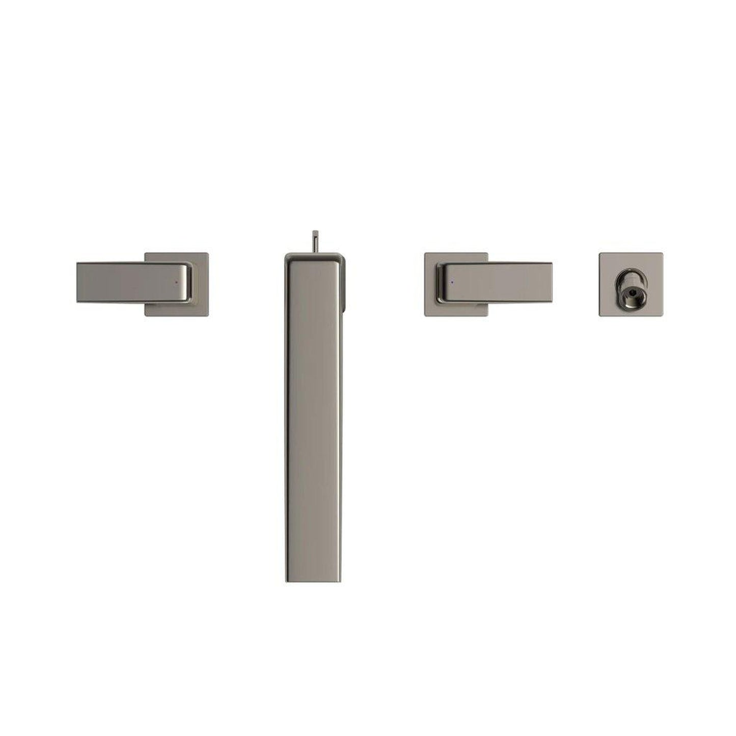 TOTO GB Polished Nickel Four-Hole Double-Handle Deck-Mounted Roman Tub Faucet Trim