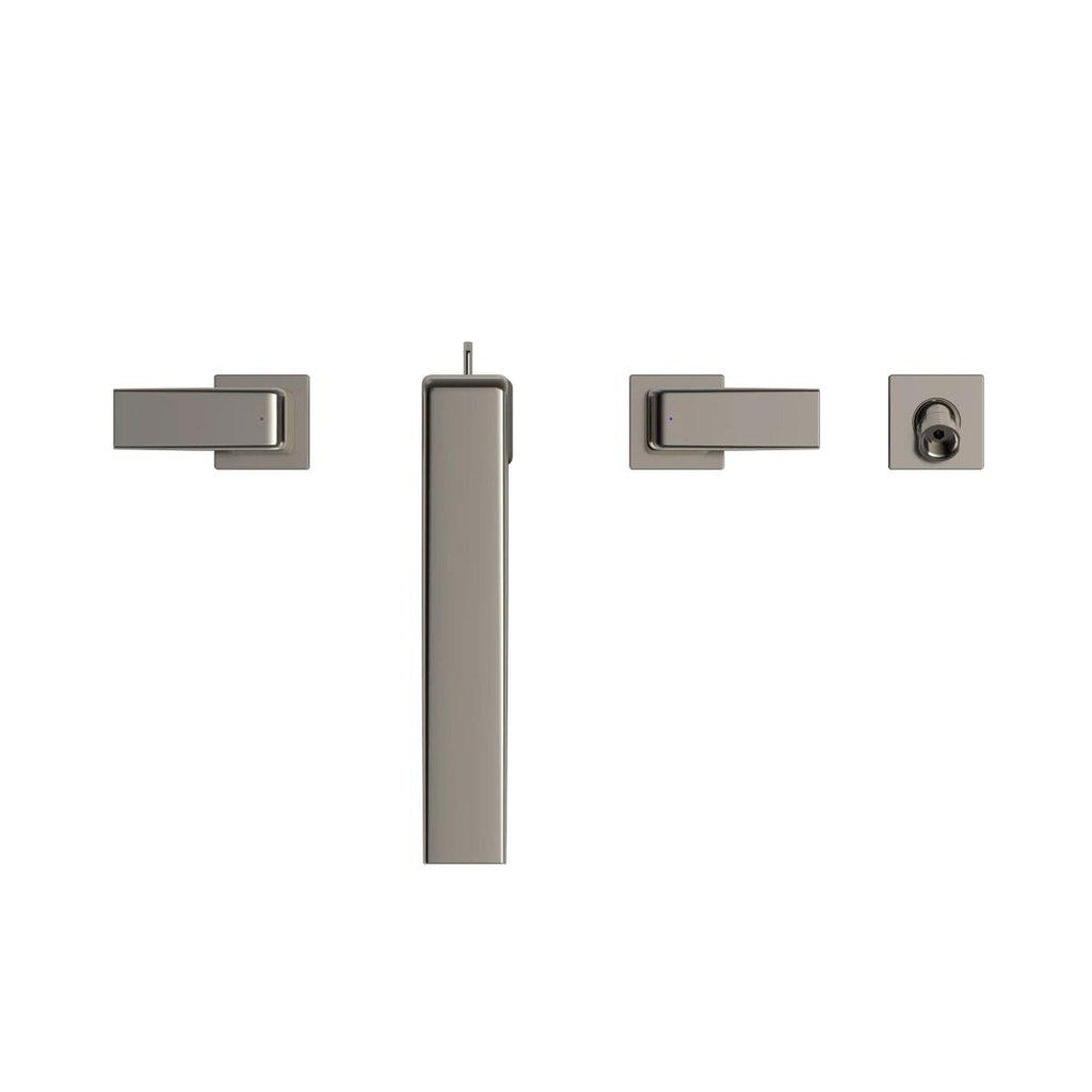 TOTO GB Polished Nickel Four-Hole Double-Handle Deck-Mounted Roman Tub Faucet Trim