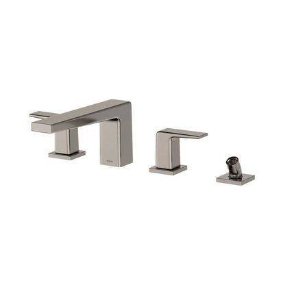 TOTO GB Polished Nickel Four-Hole Double-Handle Deck-Mounted Roman Tub Faucet Trim