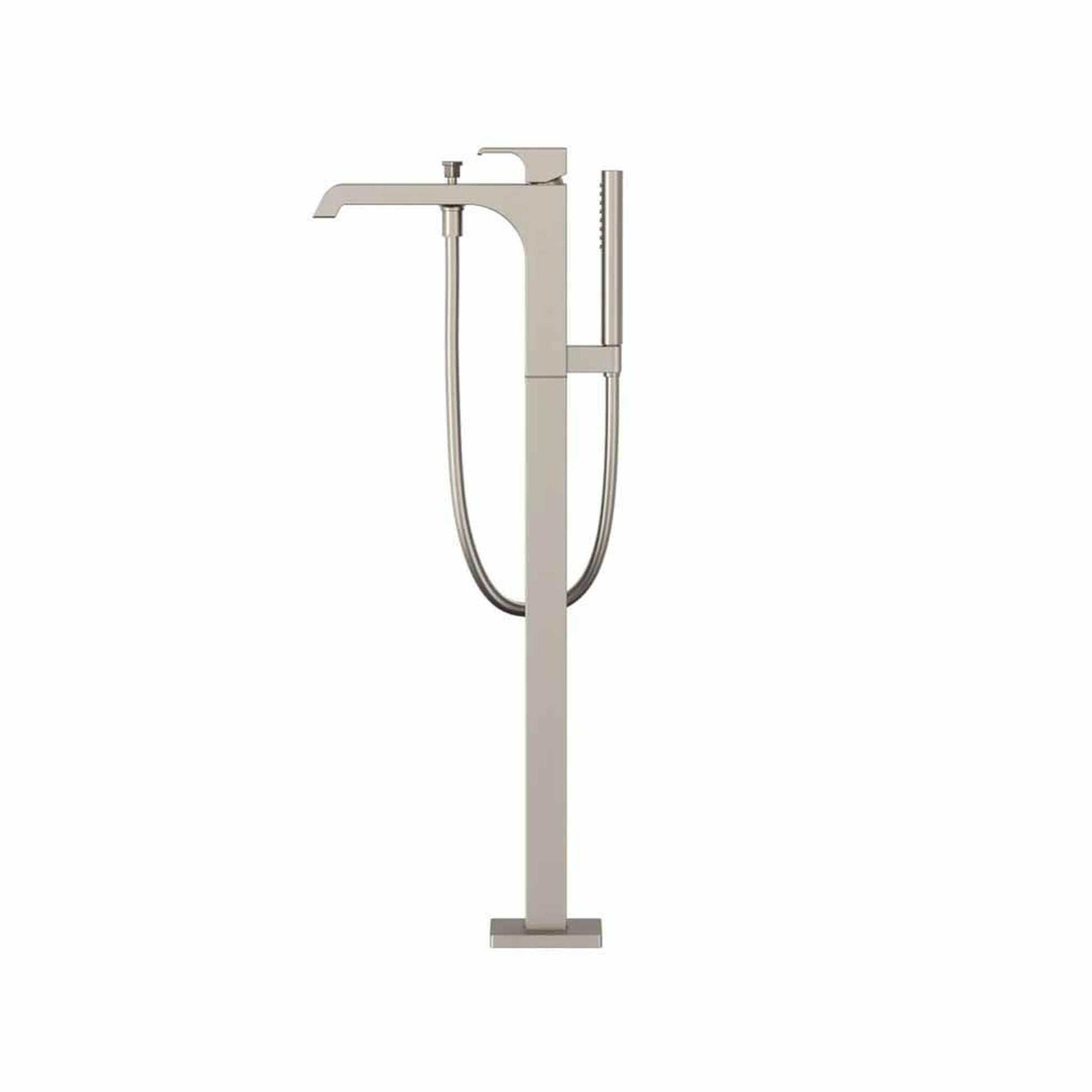 TOTO GC Brushed Nickel Floor Mounted Freestanding Tub Filler With Handshower