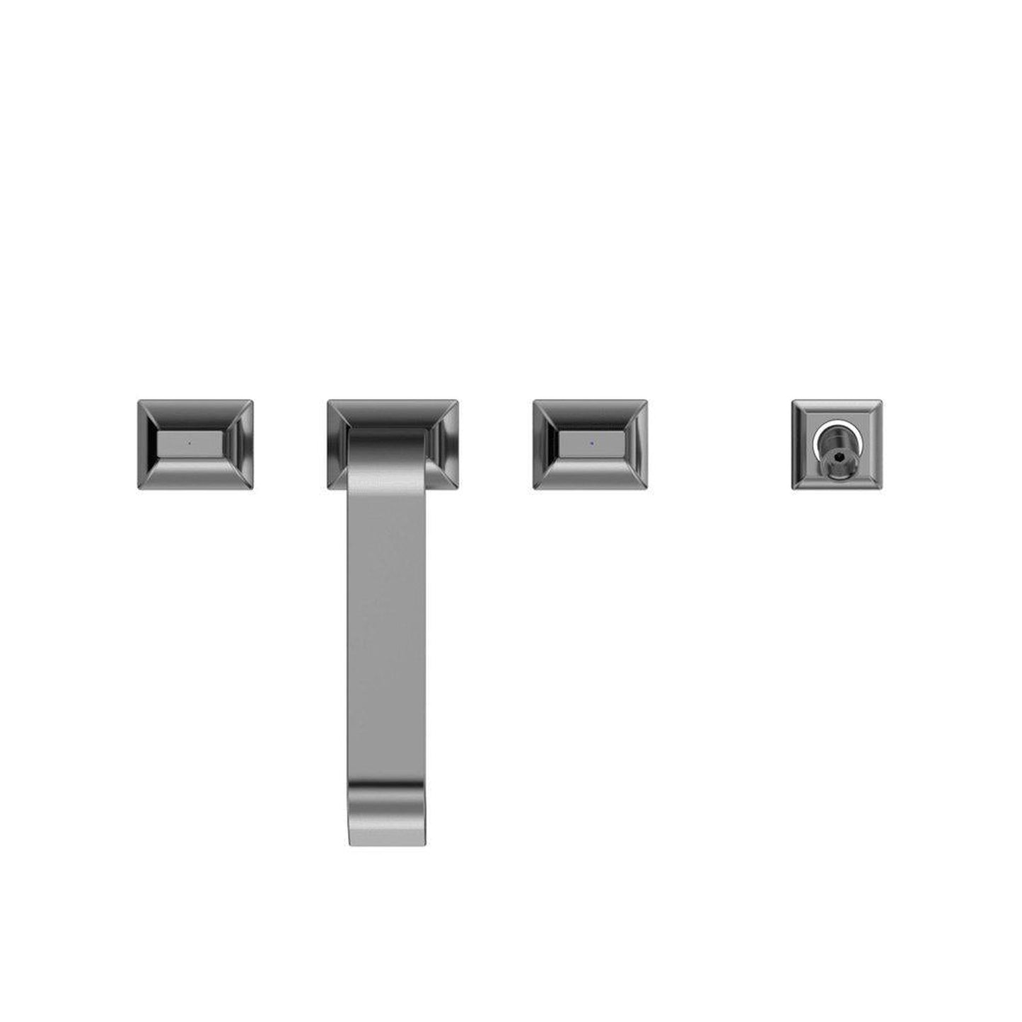 TOTO GC Polished Chrome Four-Hole Double-Handle Deck-Mounted Roman Tub Filler With Handshower Outlet