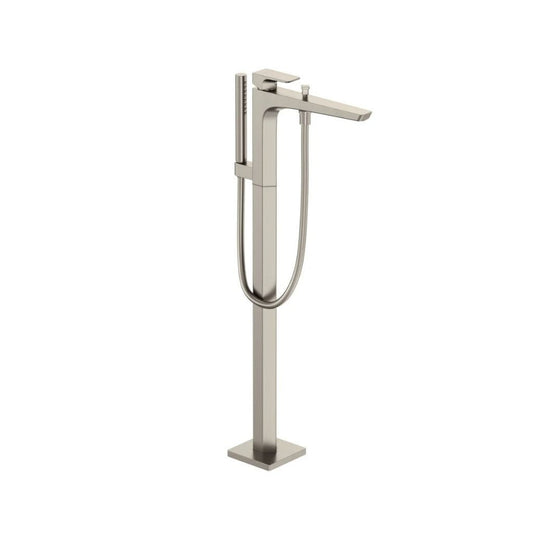 TOTO GE Brushed Nickel Floor Mounted Freestanding Tub Filler With Handshower