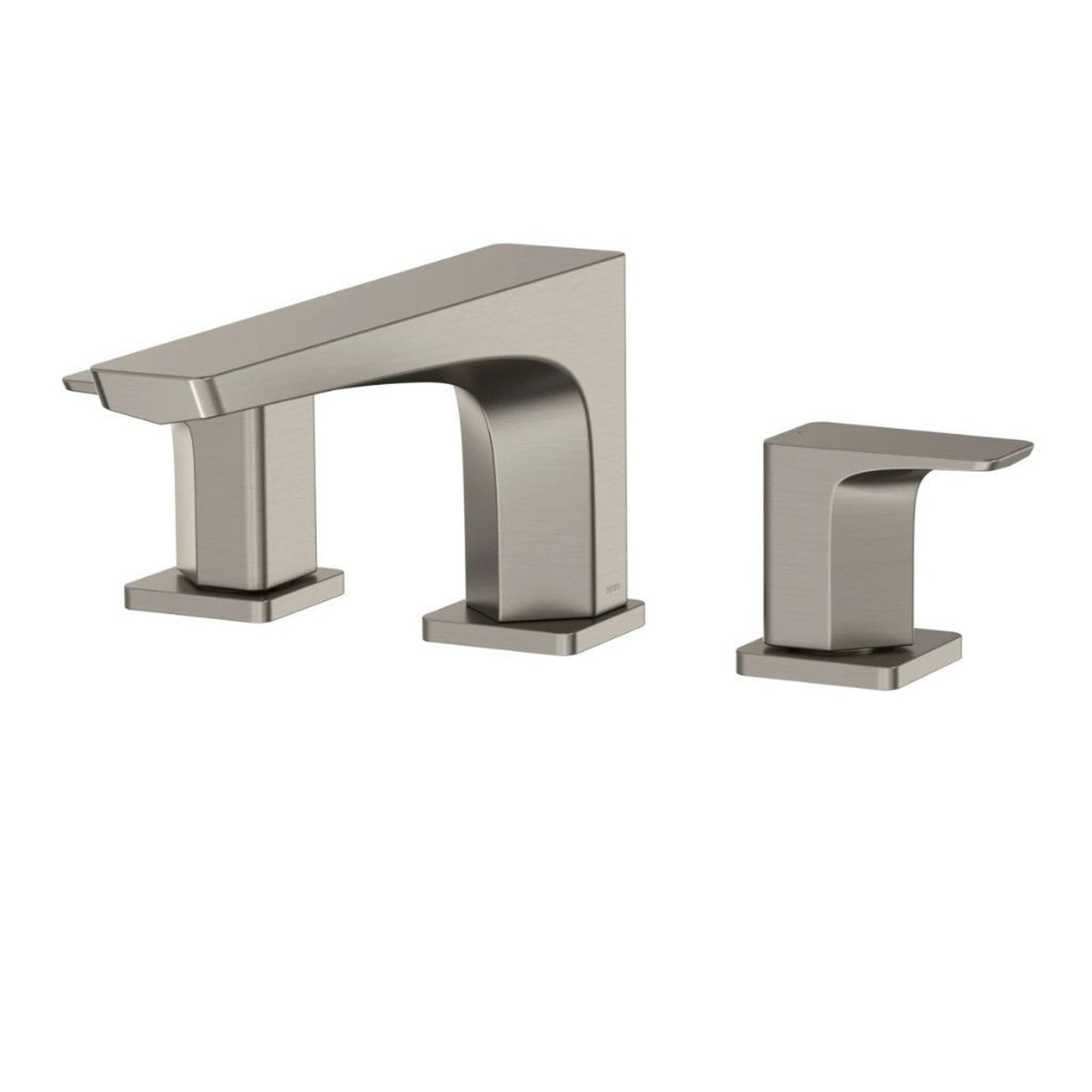 TOTO GE Brushed Nickel Three-Hole Double-Handle Deck-Mounted Roman Tub Filler