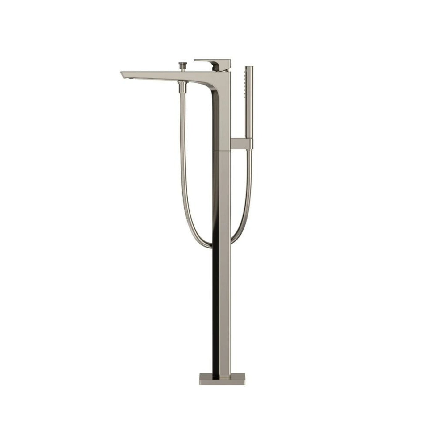 TOTO GE Polished Nickel Floor Mounted Freestanding Tub Filler With Handshower