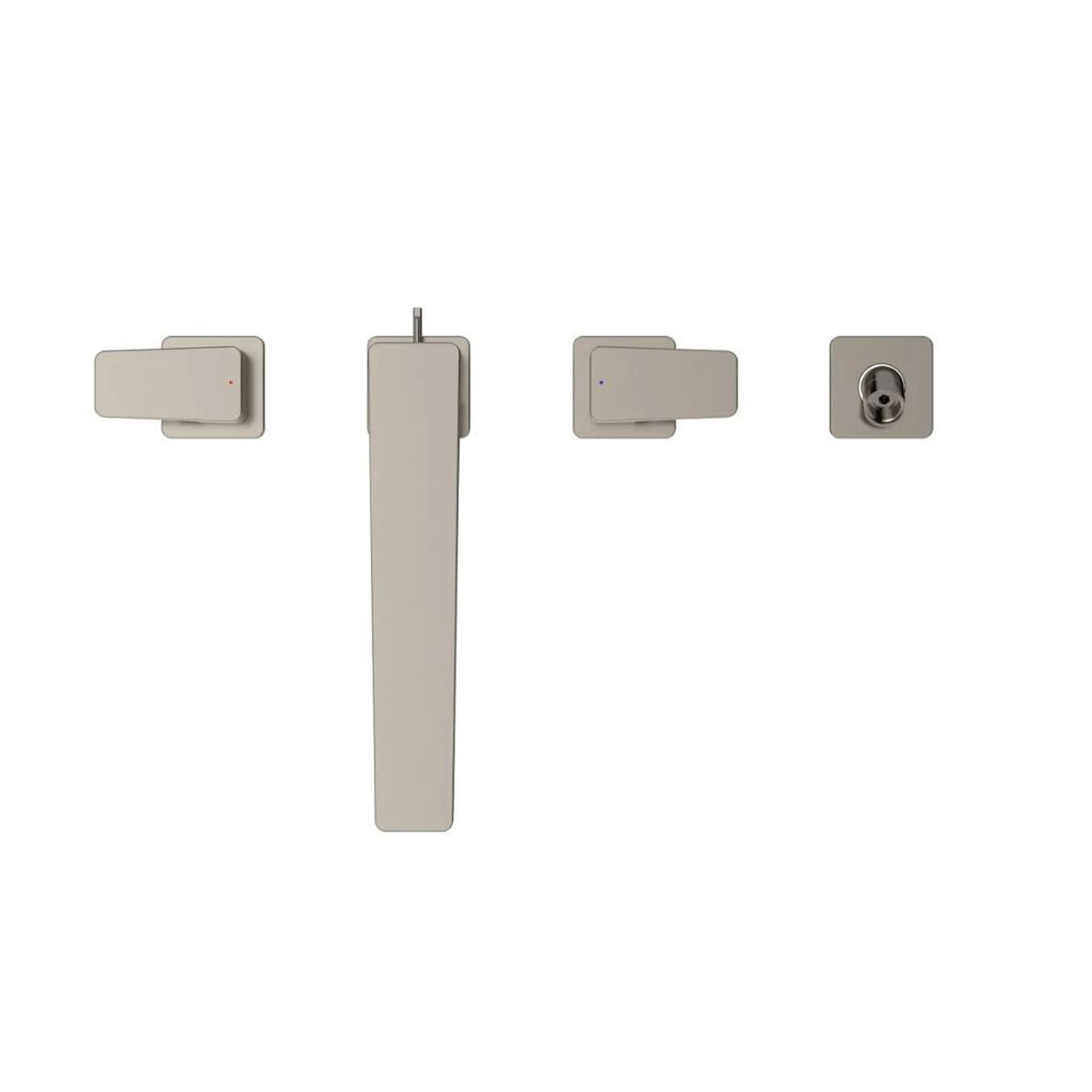 TOTO GE Polished Nickel Four-Hole Double-Handle Deck-Mounted Roman Tub Filler With Handshower Outlet