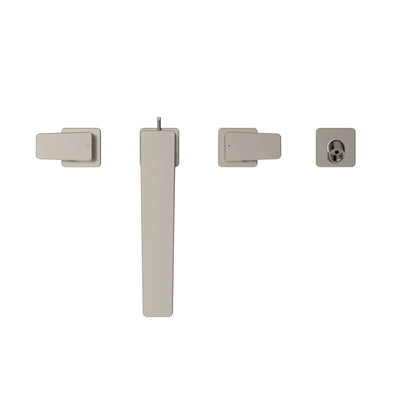 TOTO GE Polished Nickel Four-Hole Double-Handle Deck-Mounted Roman Tub Filler With Handshower Outlet