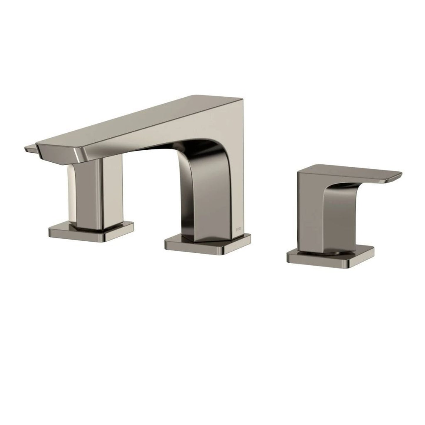 TOTO GE Polished Nickel Three-Hole Double-Handle Deck-Mounted Roman Tub Filler