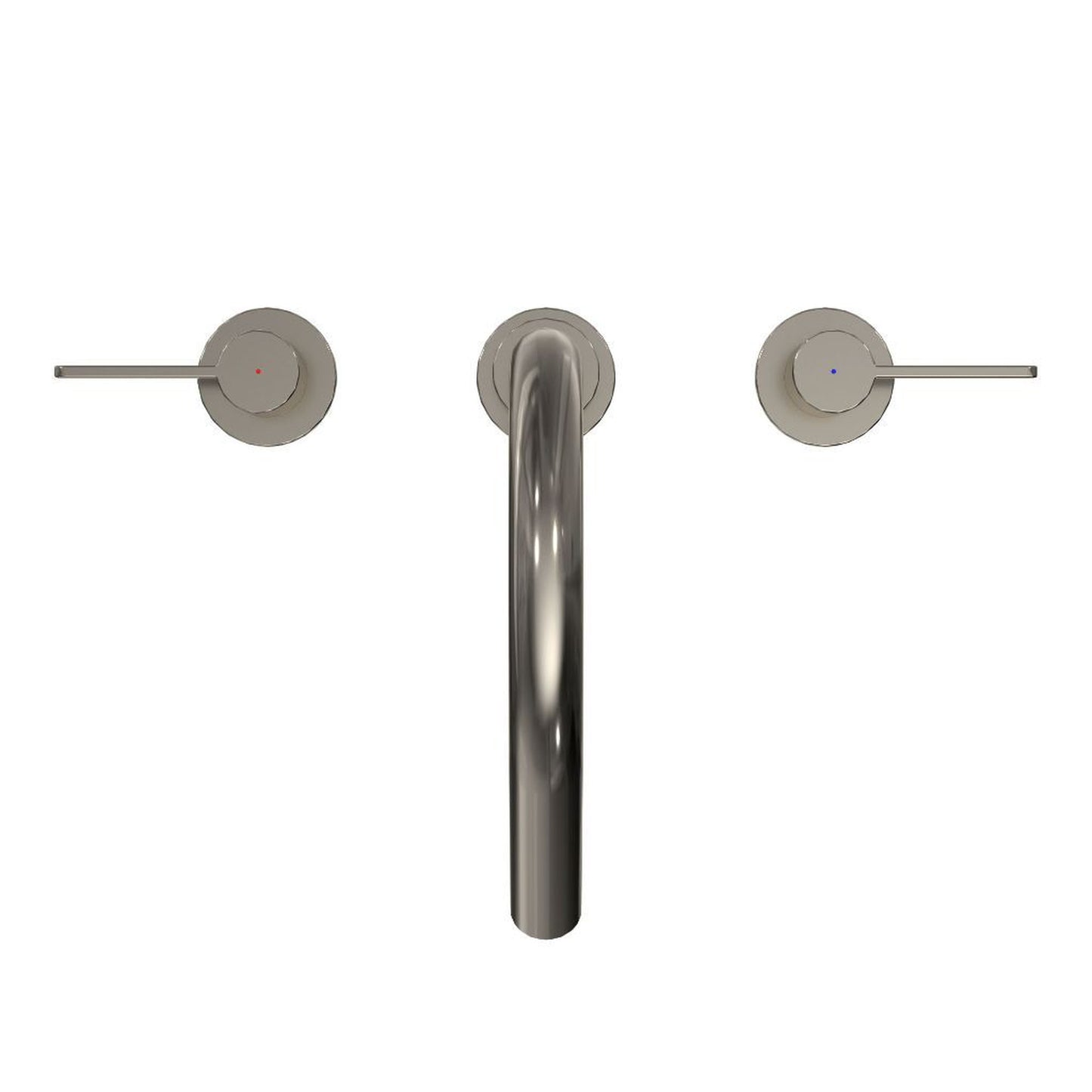 TOTO GF Polished Nickel Double-Handle Lever Handles Deck-Mounted Roman Tub Filler