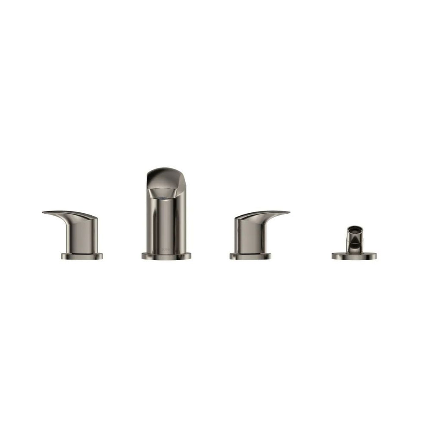 TOTO GM Polished Nickel Double-Handle Deck-Mounted Roman Tub Filler With Handshower Outlet