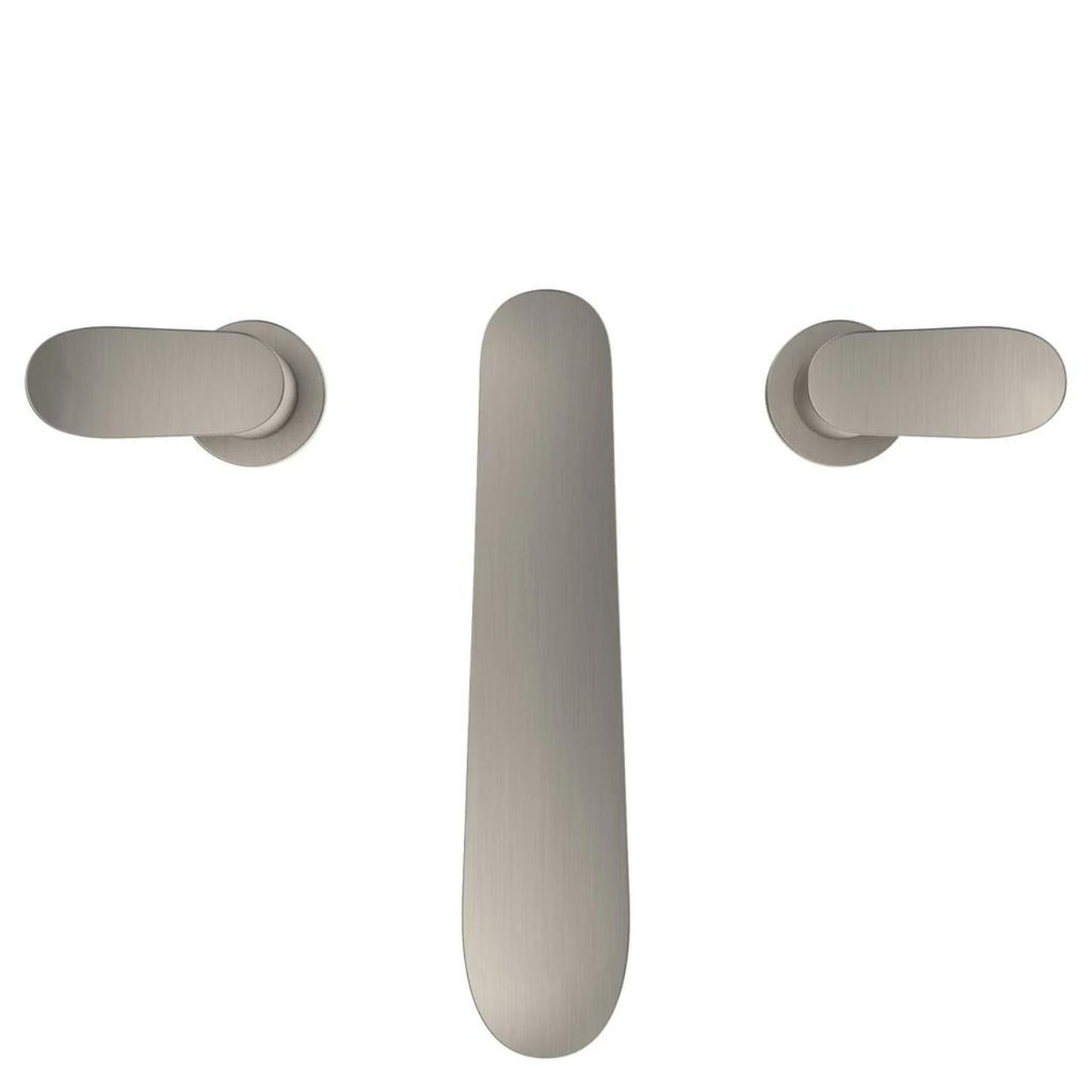 TOTO GO Brushed Nickel Three-Hole Double-Handle Deck-Mounted Roman Tub Filler