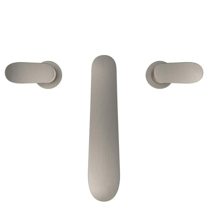 TOTO GO Brushed Nickel Three-Hole Double-Handle Deck-Mounted Roman Tub Filler