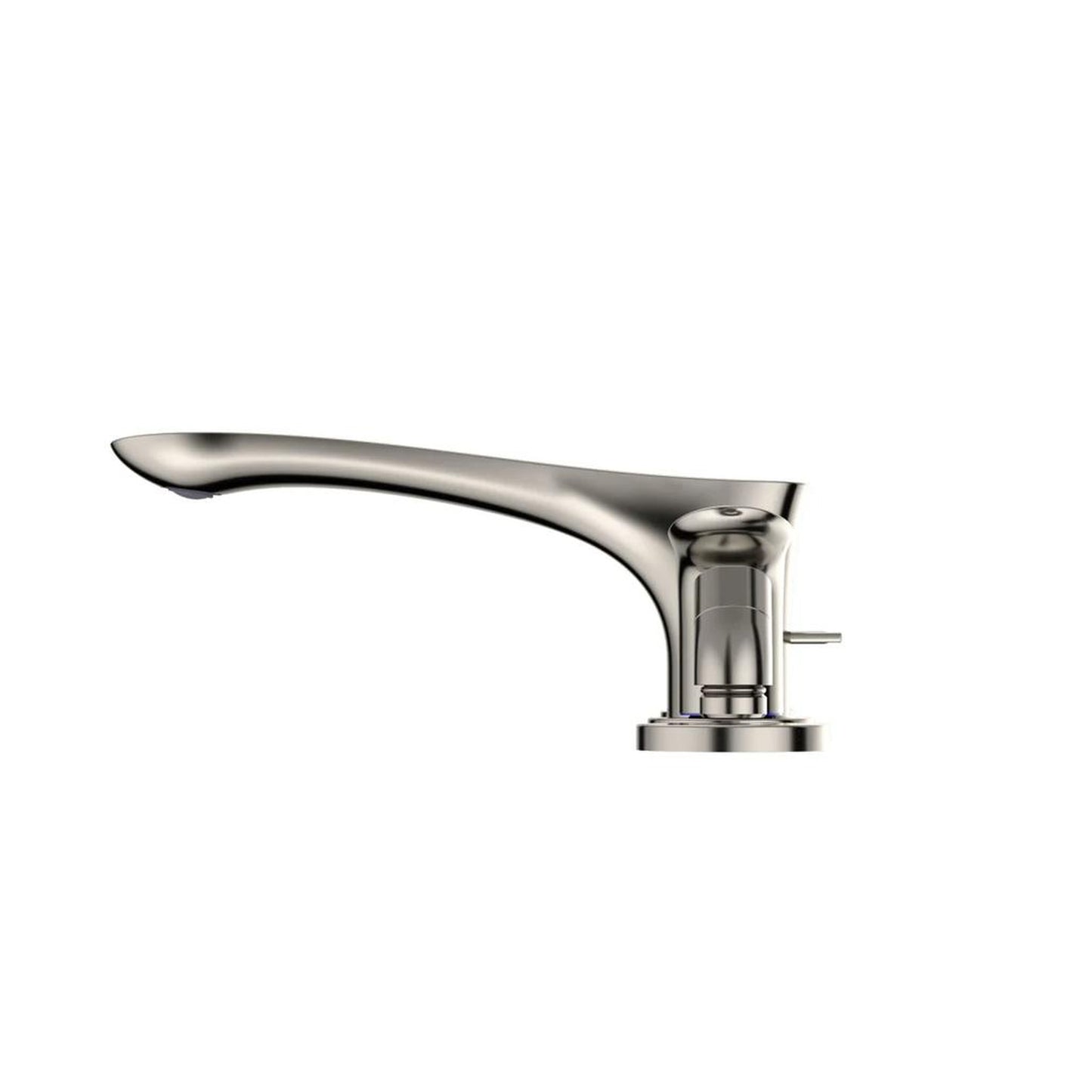 TOTO GO Polished Nickel Four-Hole Double-Handle Deck-Mounted Roman Tub Filler With Handshower Outlet
