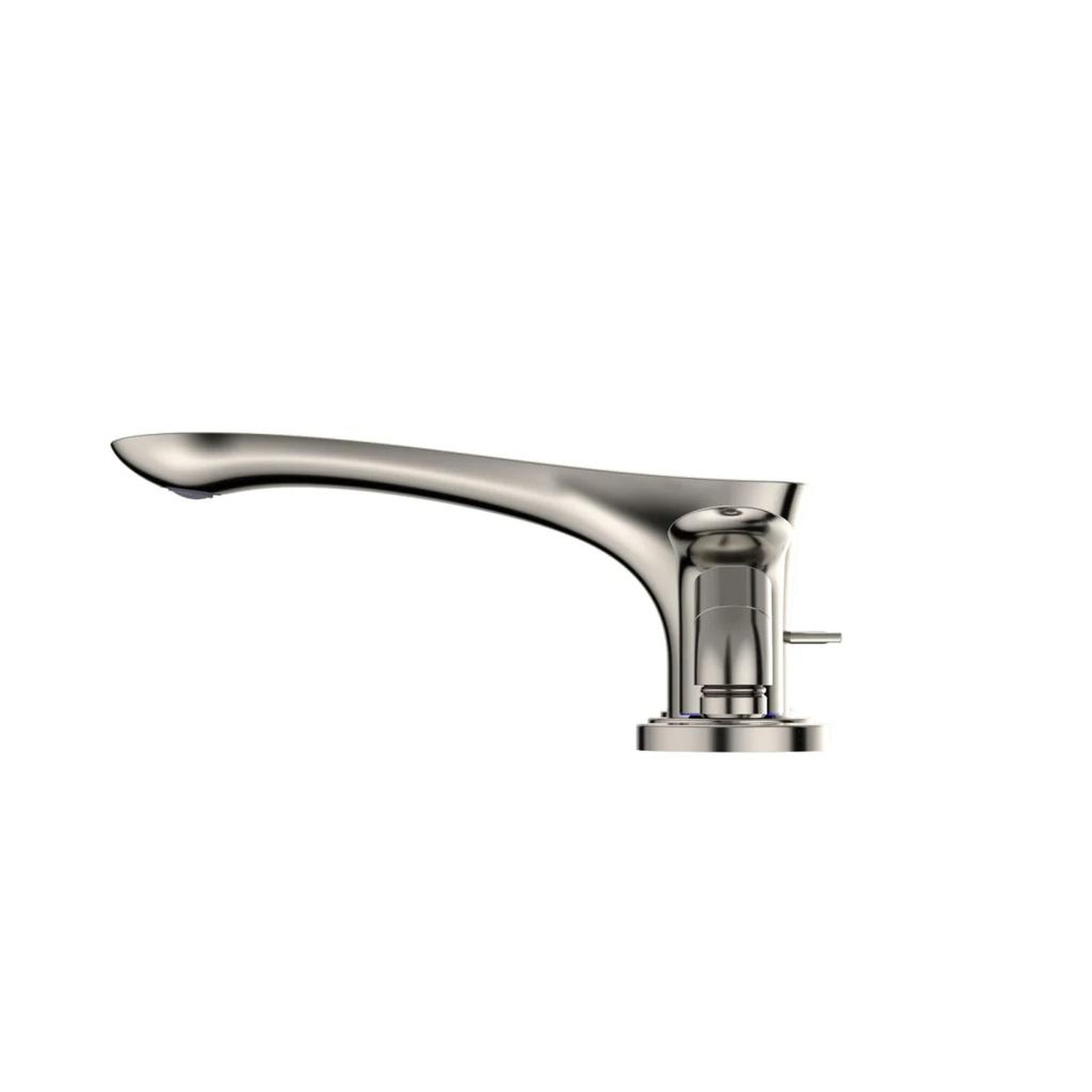 TOTO GO Polished Nickel Four-Hole Double-Handle Deck-Mounted Roman Tub Filler With Handshower Outlet