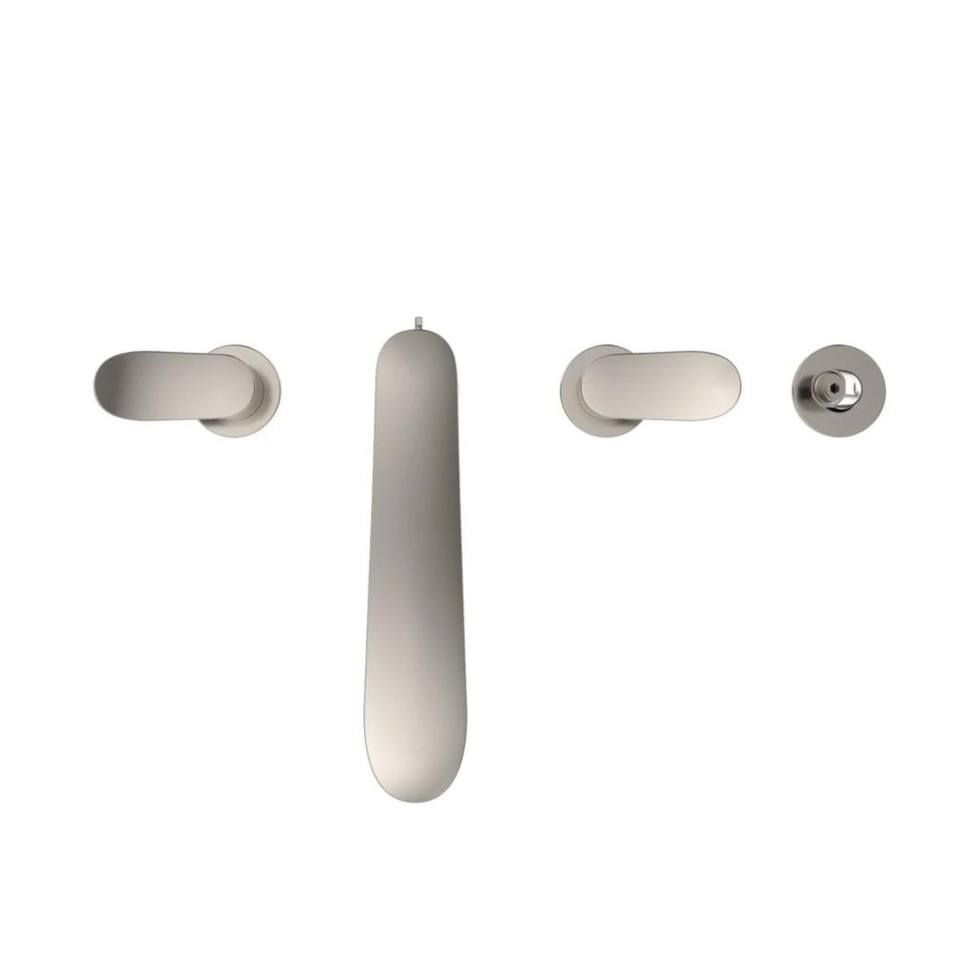 TOTO GO Polished Nickel Four-Hole Double-Handle Deck-Mounted Roman Tub Filler With Handshower Outlet