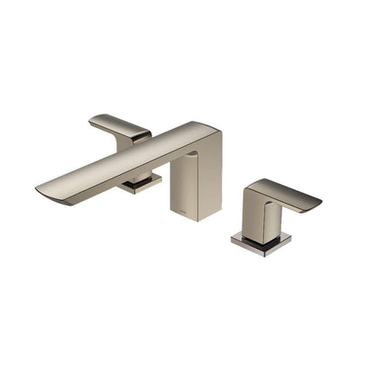 TOTO GR Brushed Nickel Three-Hole Double-Handle Deck-Mounted Roman Tub Filler