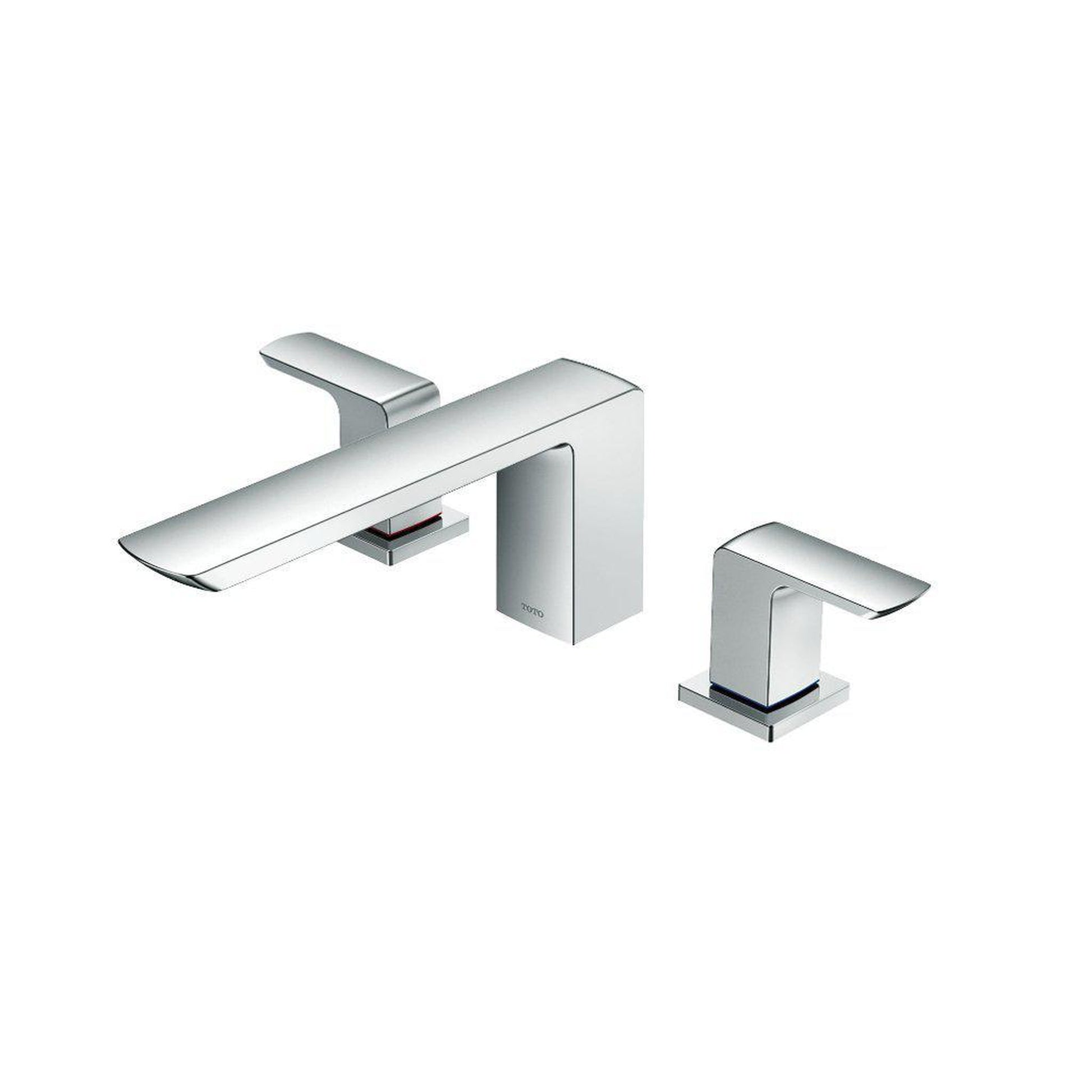 TOTO GR Polished Chrome Three-Hole Double-Handle Deck-Mounted Roman Tub Filler