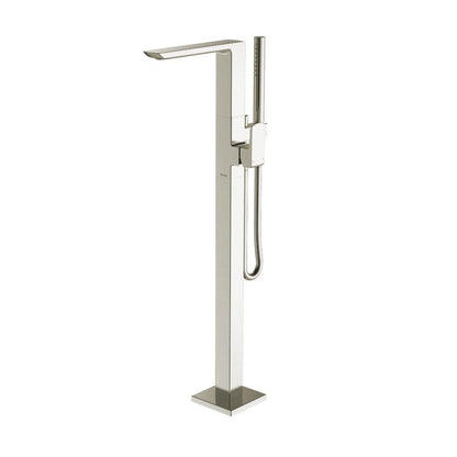 TOTO GR Polished Nickel Floor Mounted Freestanding Tub Filler With Handshower