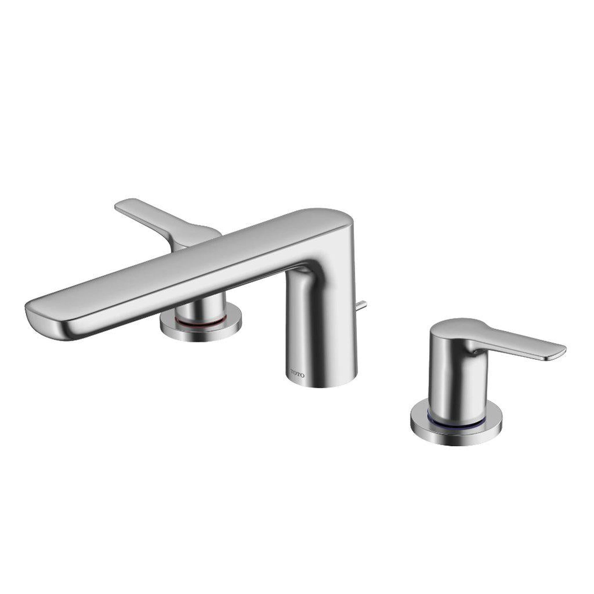 TOTO GS Polished Chrome Three-Hole Double-Handle Deck-Mounted Roman Tub Filler