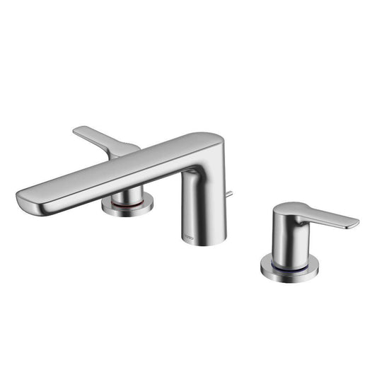 TOTO GS Polished Chrome Three-Hole Double-Handle Deck-Mounted Roman Tub Filler