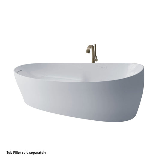 TOTO Gloss White Freestanding Zero Gravity Flotation Bathtub With Hydrohands Water Jets