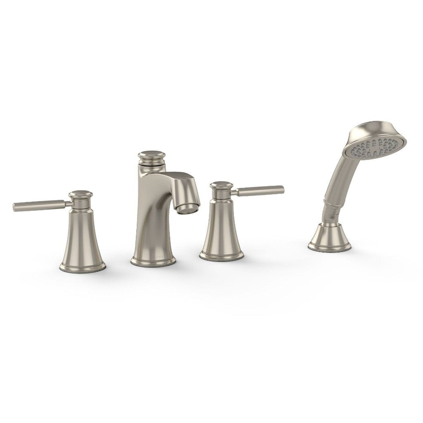 TOTO Keane Brushed Nickel Double Handle Deck-Mounted Roman Tub Faucet Trim