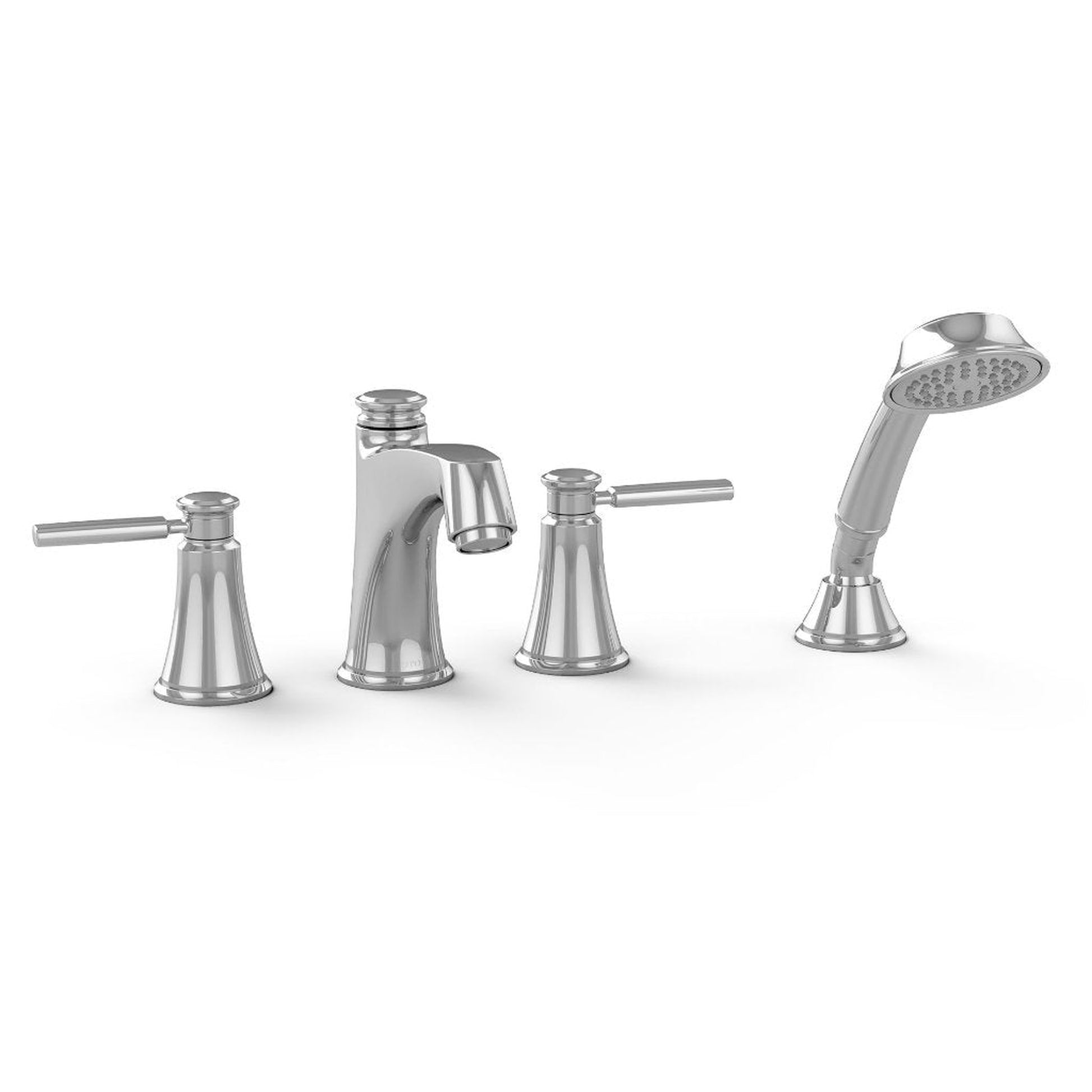TOTO Keane Polished Chrome Double Handle Deck-Mounted Roman Tub Faucet Trim